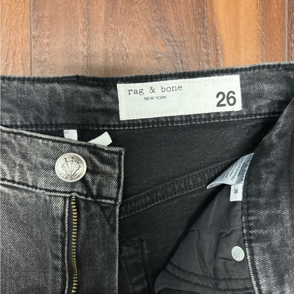 NWT Rag & Bone High Rise Skinny Wren Jeans Black Studded Women's Size 26 - Picture 12 of 15